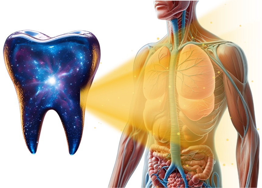 Teeth Connected to Human Body